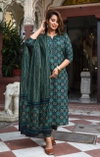 Green Colour Rayon Printed Kurti With Pant Dupatta Bulk Orders In India Aaradhna 2051

